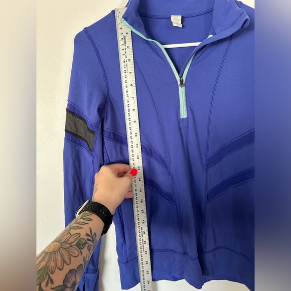 Ivivva Blue Quarter Zip Sweater Size 14 - Picture 7 of 10